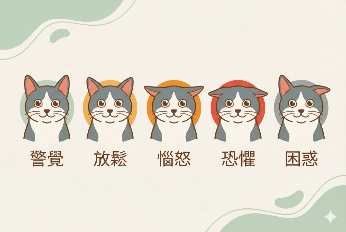 耳朵位置與情緒對照