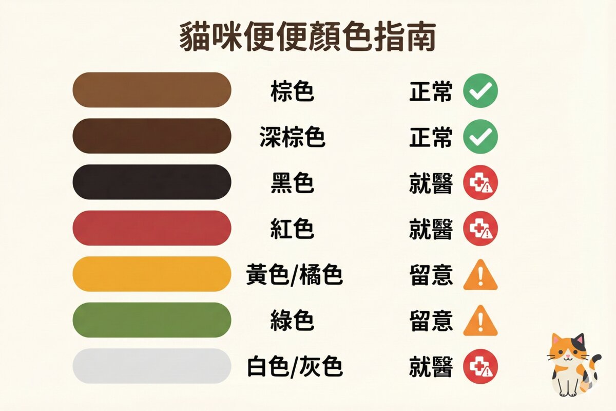 貓咪大便顏色指南
